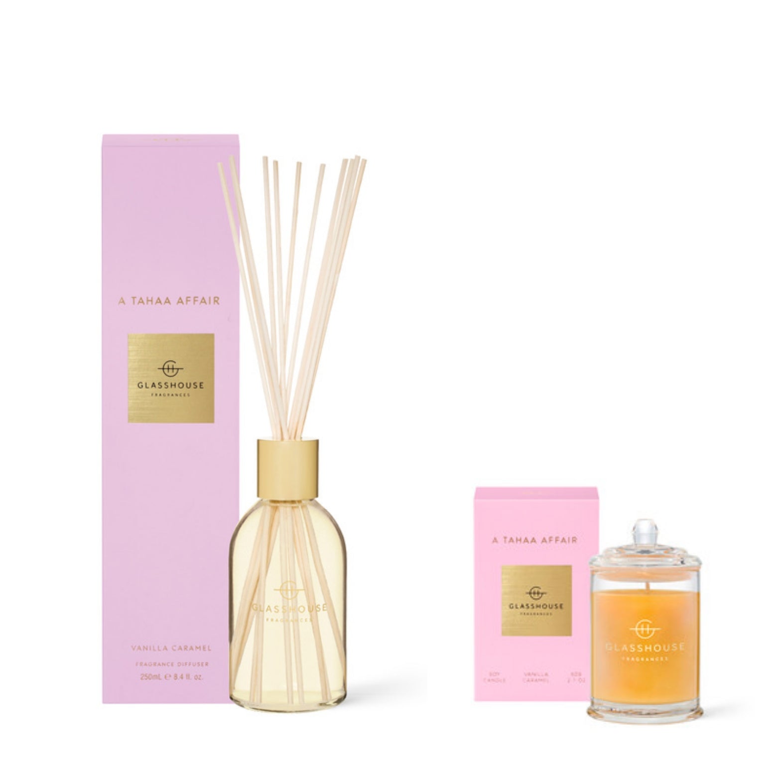 Glasshouse Diffuser + Candle (60g) Duo Gift Pack A Tahaa Affair - Exquisite Laser Clinic