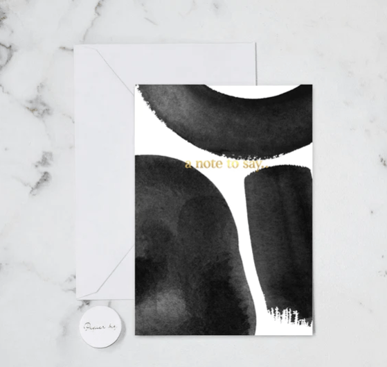 Greeting Card A Note to Say (Black and White) - Exquisite Laser Clinic