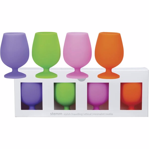 Porter Green Stemm Silicone Wine Glass Set