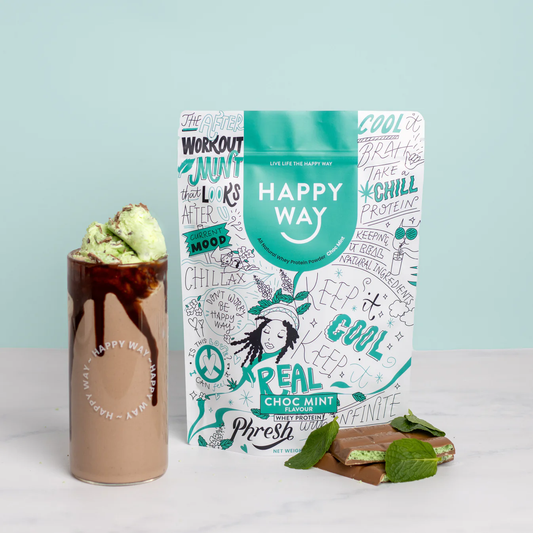 Happy Way Choc Mint Whey Protein Powder 500g - Exquisite Laser Clinic 
