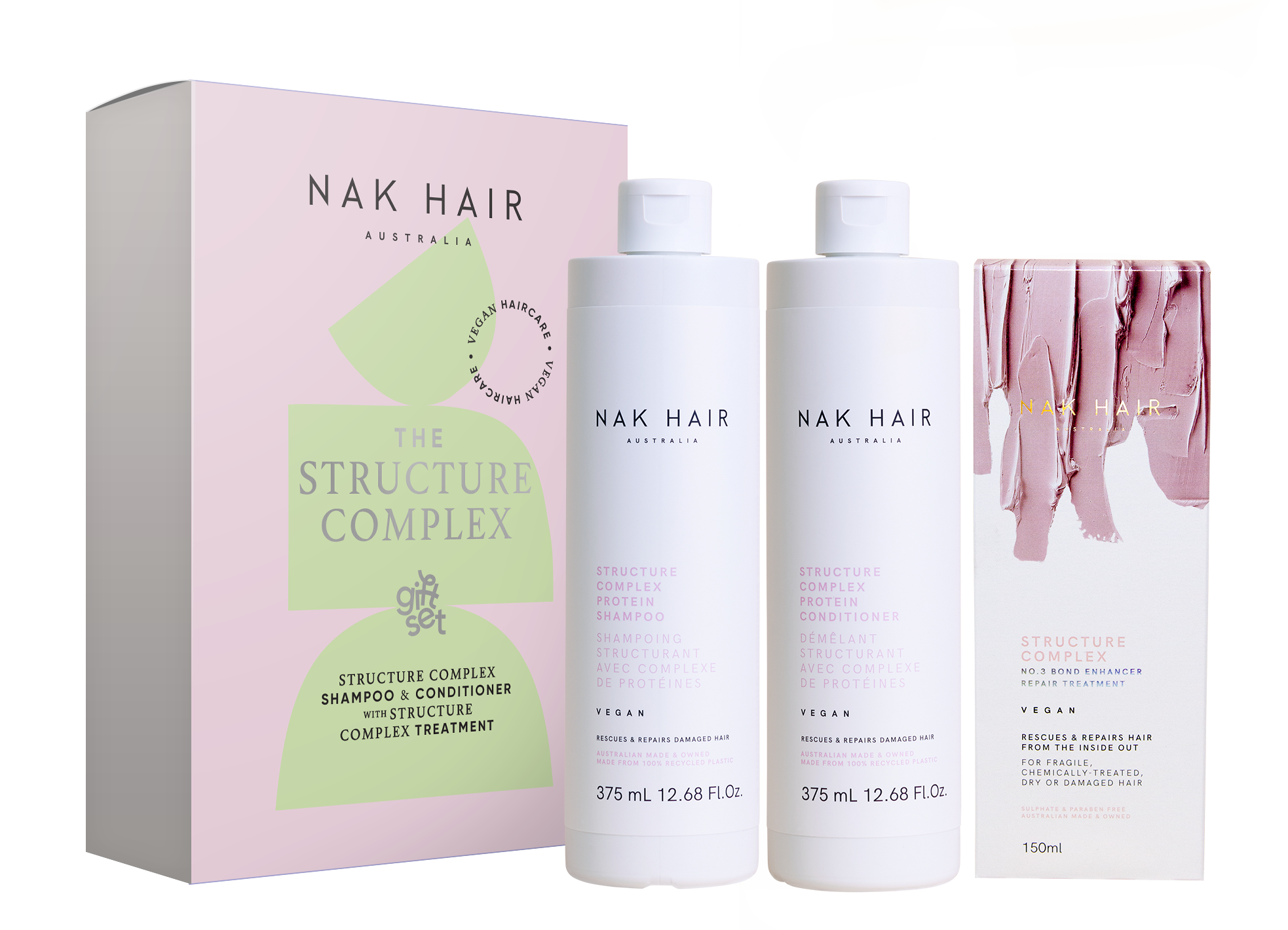 NAK 'The Structure Complex' Gift Set (Contains 3 Full-Size Strenghtening NAK Products) - Exquisite Laser Clinic 