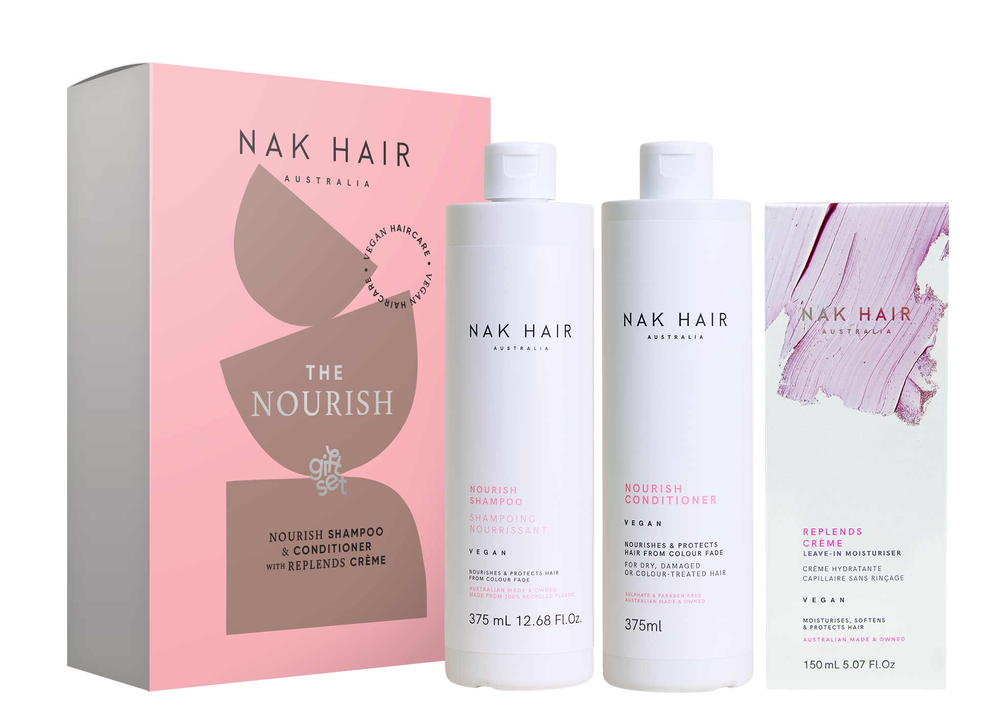 NAK 'The Nourish' Gift Set (Contains 3 Full-Size Nourishing NAK Products) - Exquisite Laser Clinic 