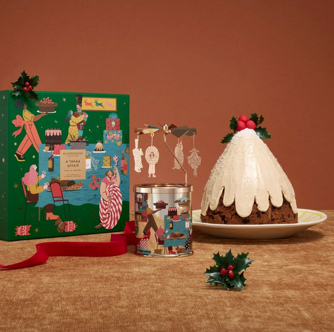 Glasshouse Christmas Candle & Spinning Carousel 