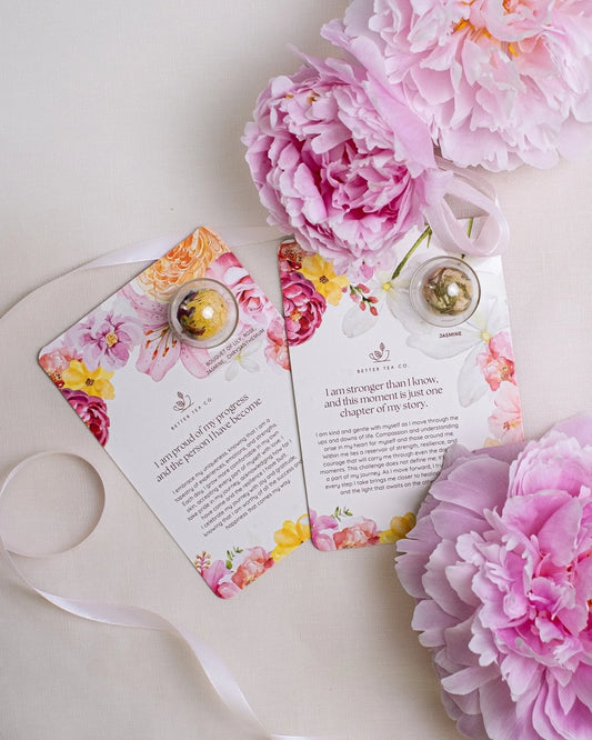 Better Tea Company Tea & Coffee Blooming Tea Affirmation Greeting Card