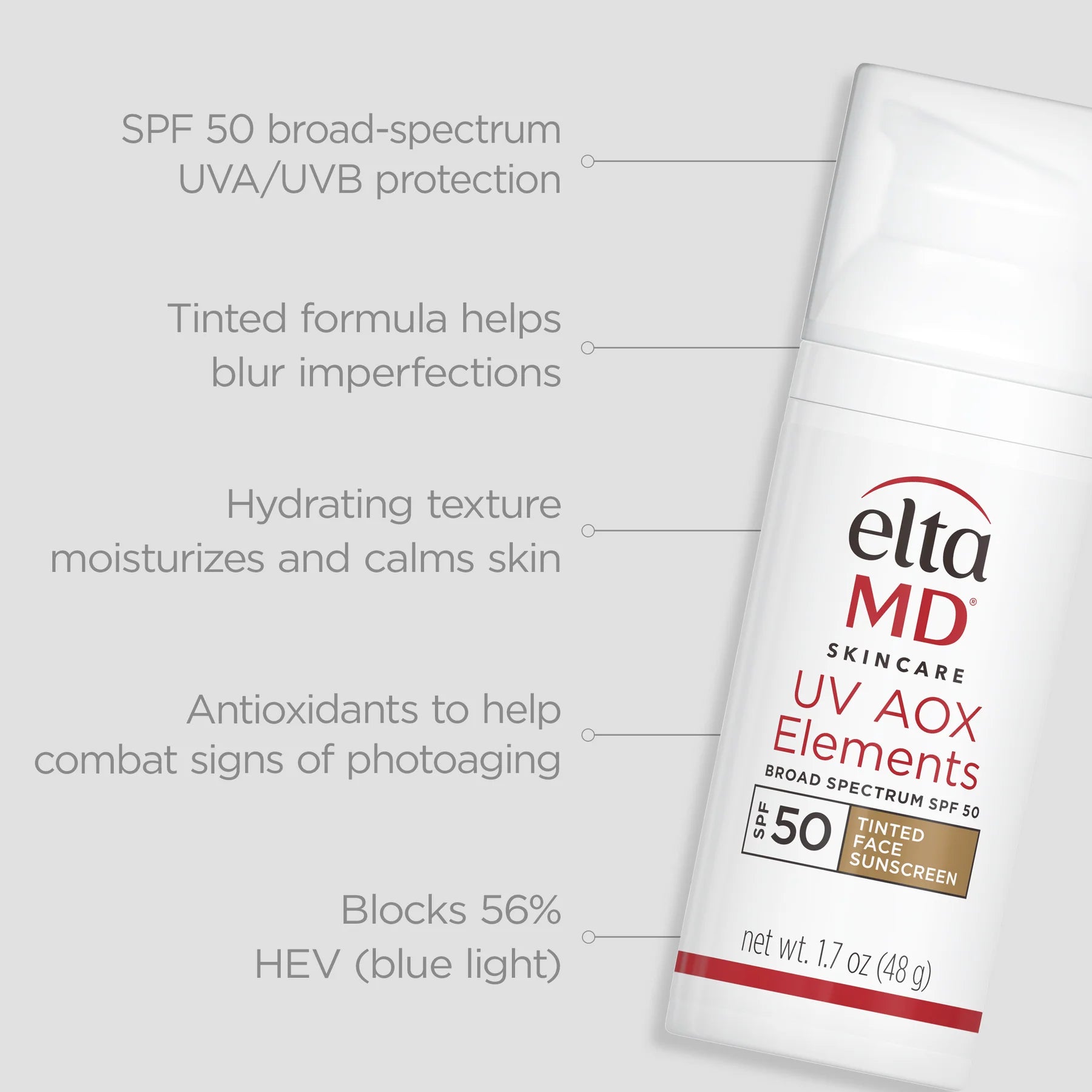 Elta MD sunscreen EltaMD UV AOX Elements Tinted SPF 50