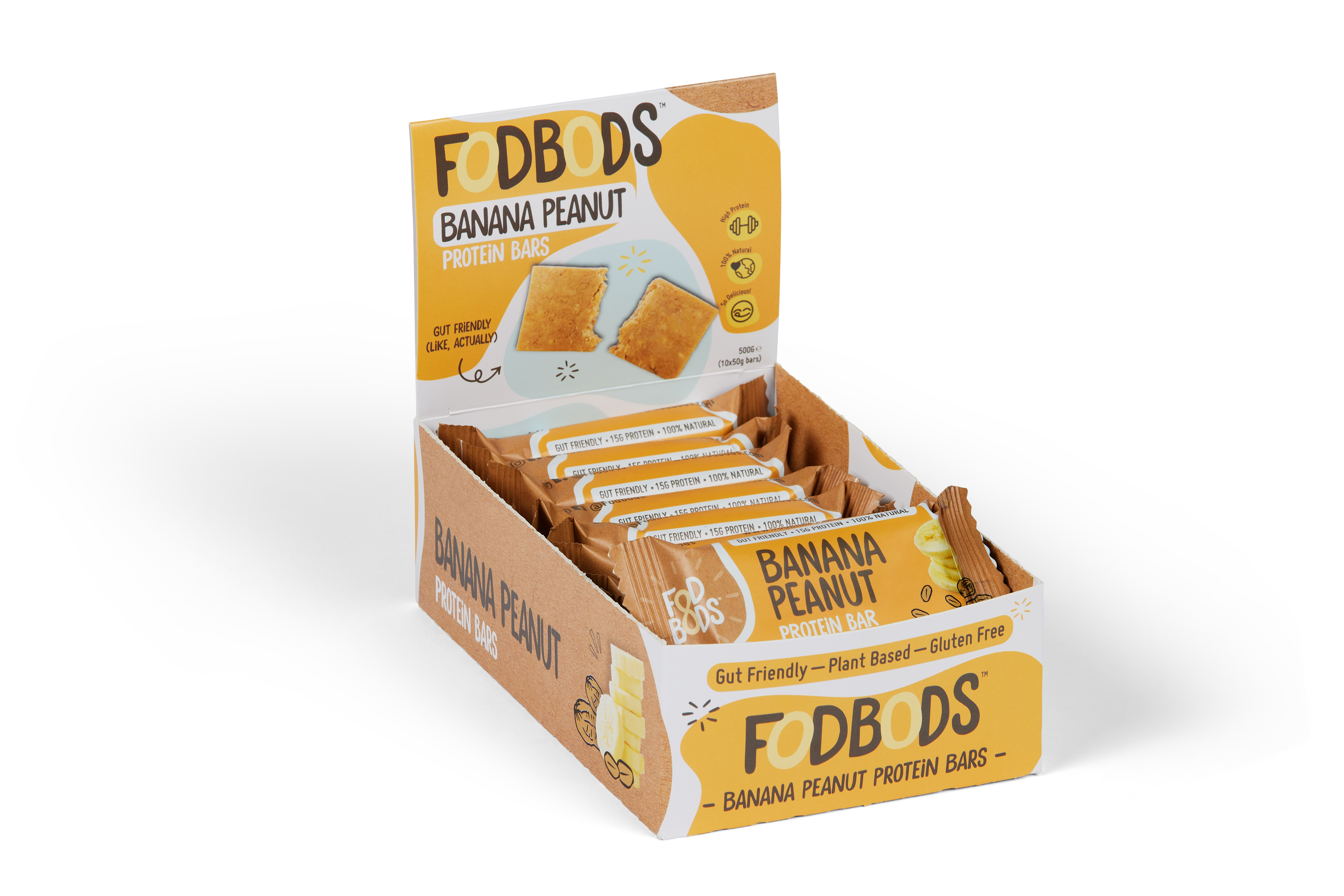 FOD BODS Bars FODBODS Low FODMAP Banana Peanut Butter  50g