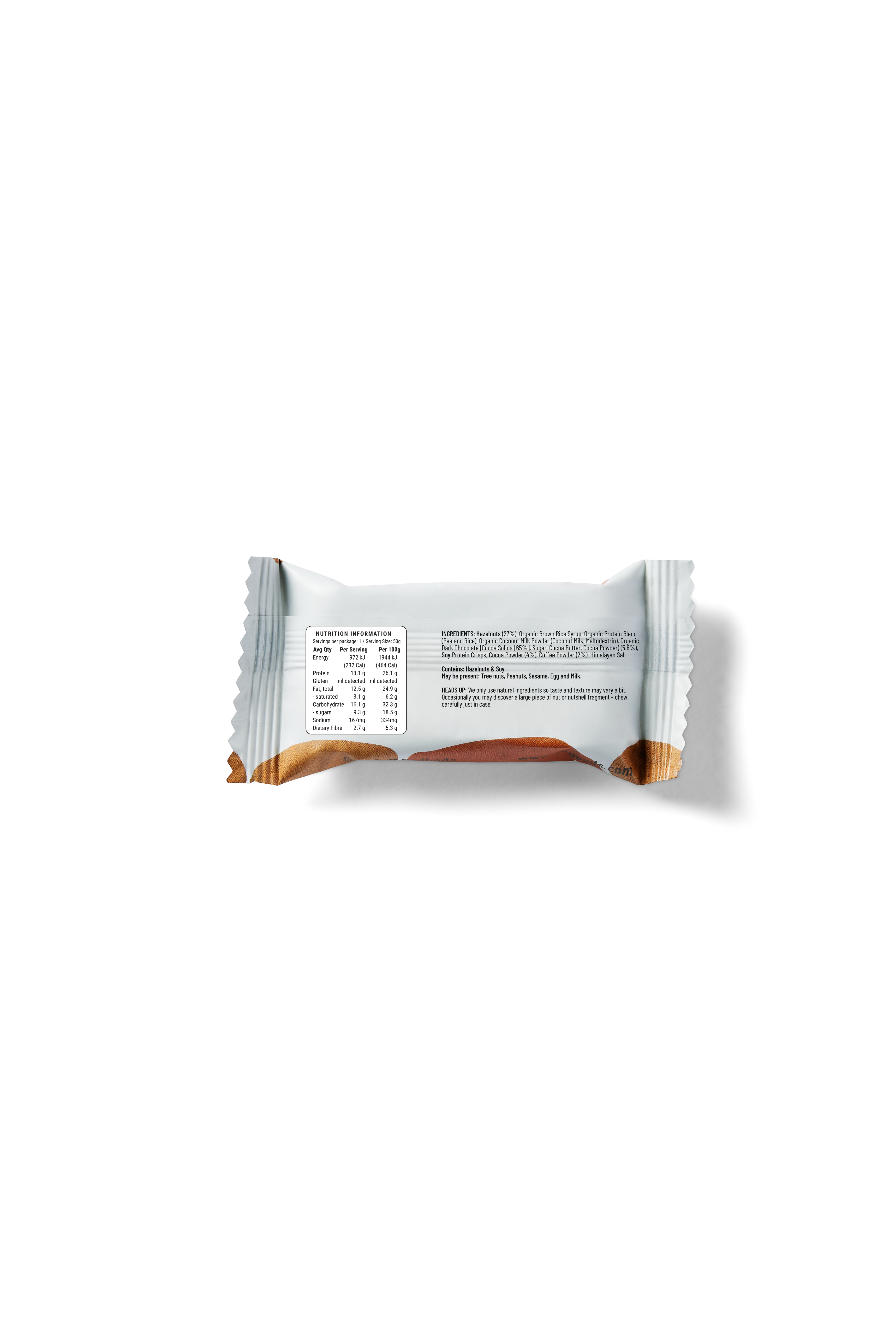 FOD BODS Bars FODBODS Low FODMAP HAZELNUT MOCHA 50g