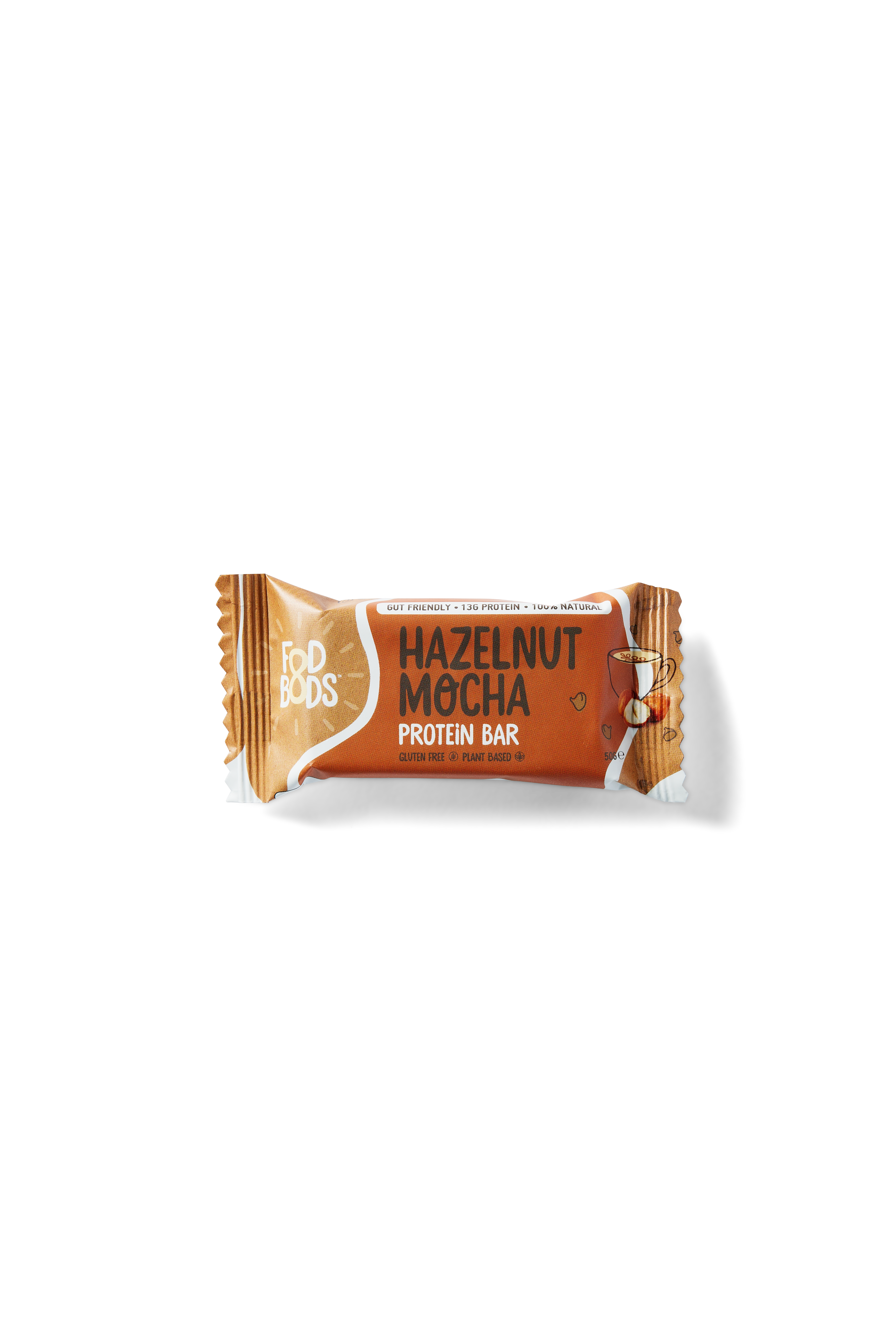 FOD BODS Bars FODBODS Low FODMAP HAZELNUT MOCHA 50g