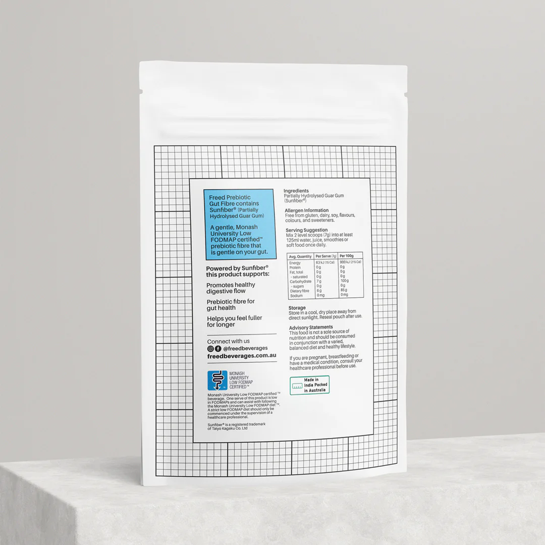Freed Fibre FREED Prebiotic Gut Fibre - 100% Sunfiber (PHGG)