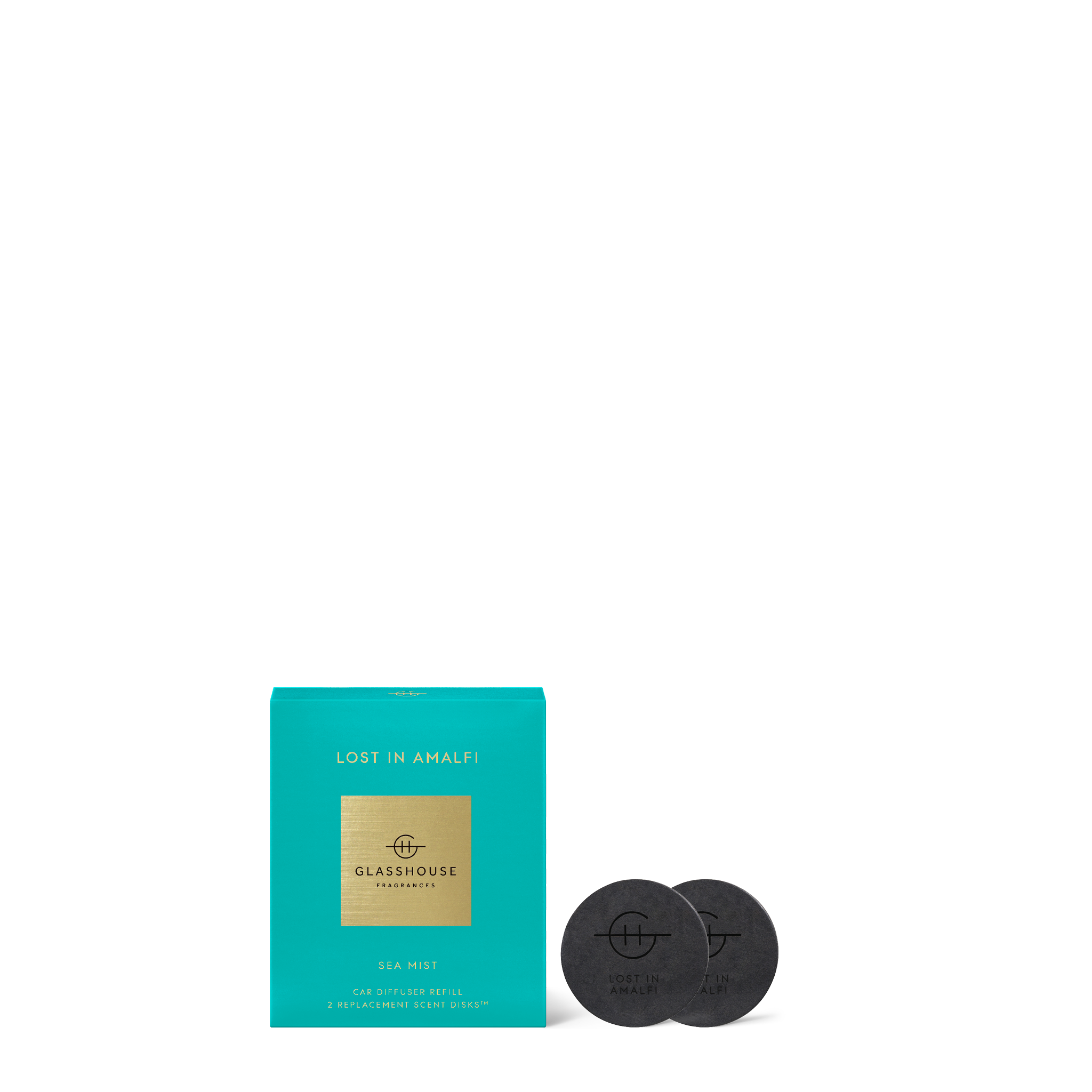 Glasshouse Fragrance Fragrance accessories Lost in Almafi (2 Disks Last Ones) Glasshouse Car Diffuser Replacement Scent Disks