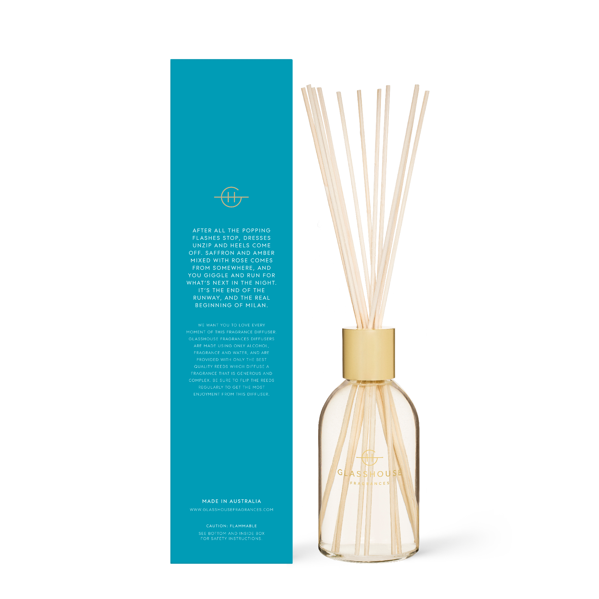 Glasshouse Fragrance fragrance Glasshouse Midnight in Milan Diffuser 250ml (Saffron & Rose)