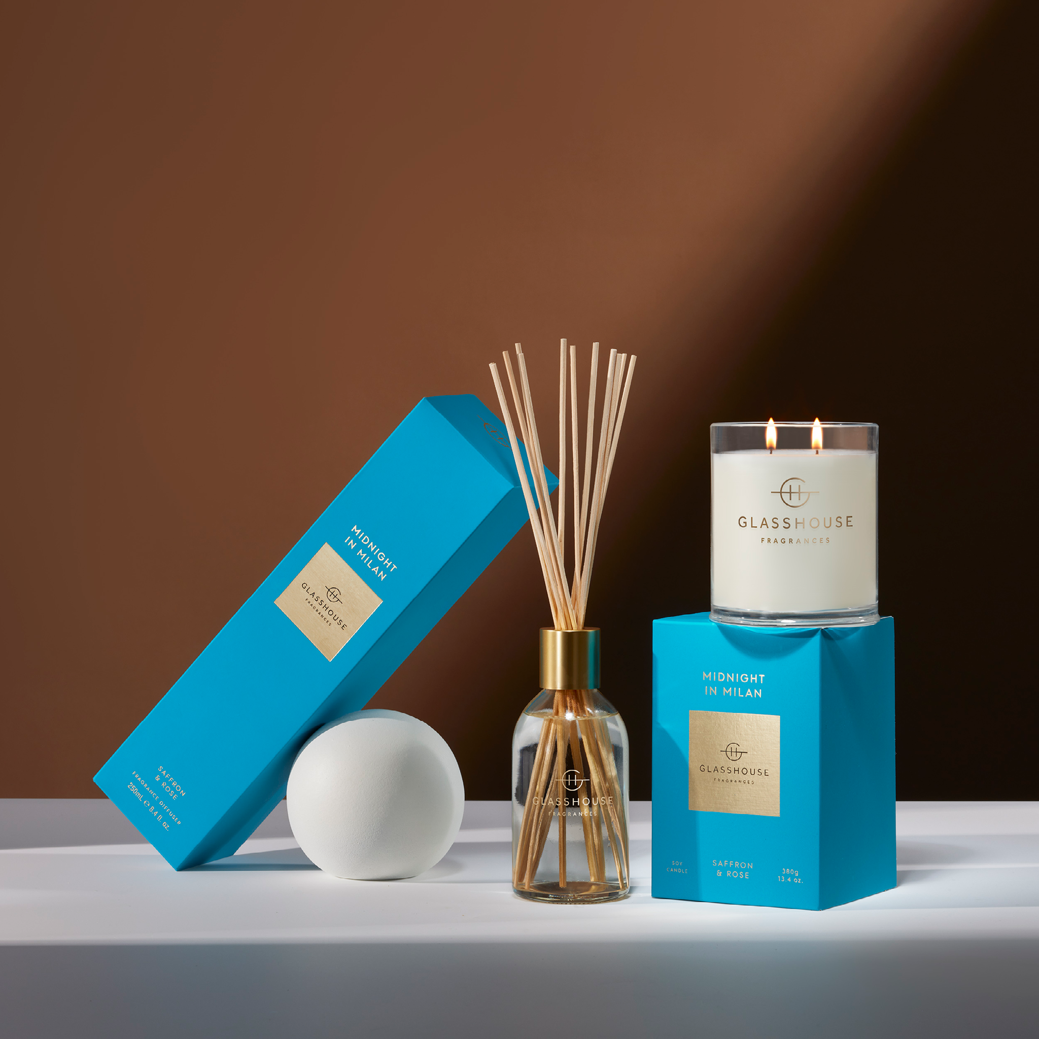 Glasshouse Fragrance fragrance Glasshouse Midnight in Milan Diffuser 250ml (Saffron & Rose)