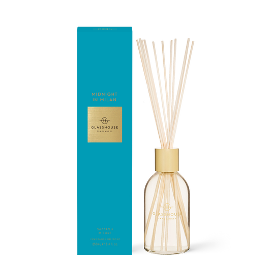 Glasshouse Fragrance fragrance Glasshouse Midnight in Milan Diffuser 250ml (Saffron & Rose)