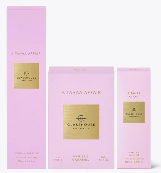 Glasshouse Fragrance home fragrance Glasshouse A Tahaa Gift Bundle (Diffuser, Candle & Interior Fragrance)