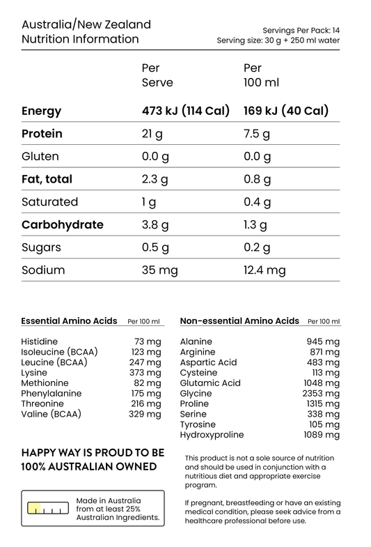 Happy Way Drink Ashy Bines Whey Protein Water Passionfruit 420g
