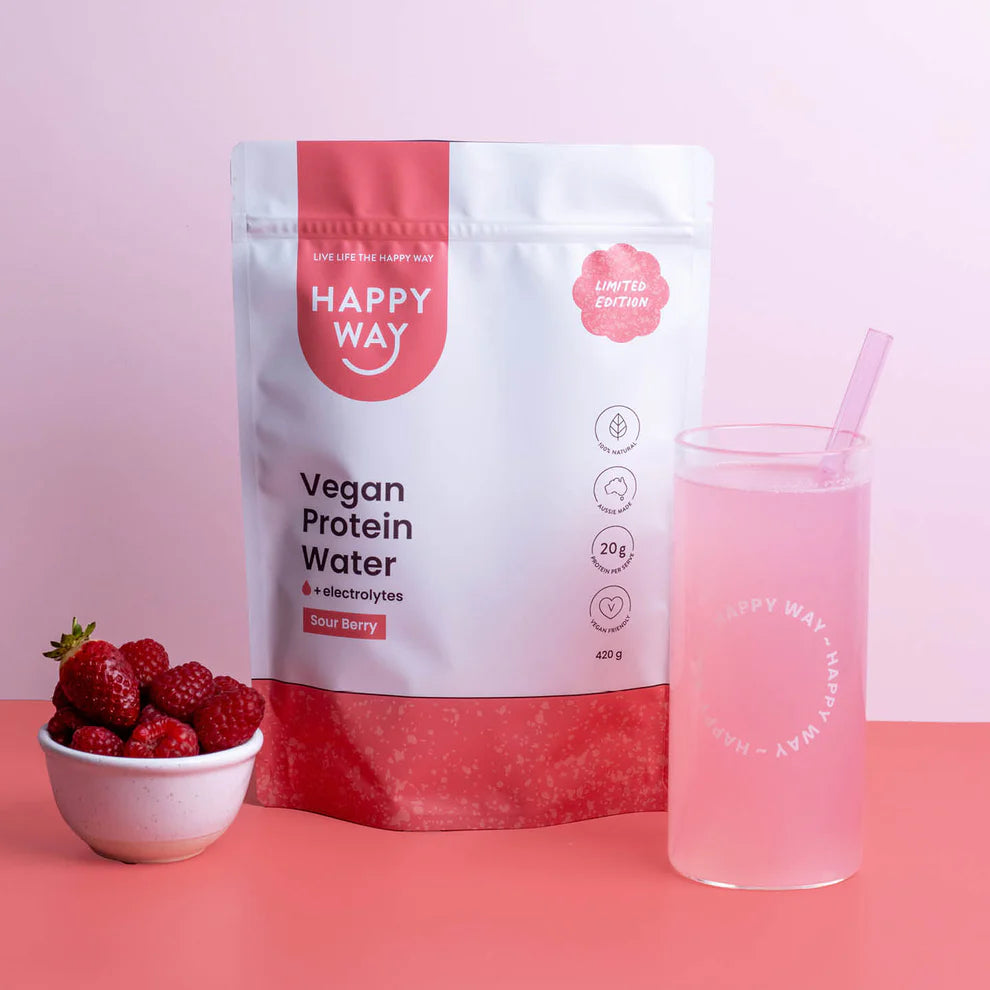 Happy Way - Sour Berry Vegan Protein Water 420g - Exquisite Laser Clinic 
