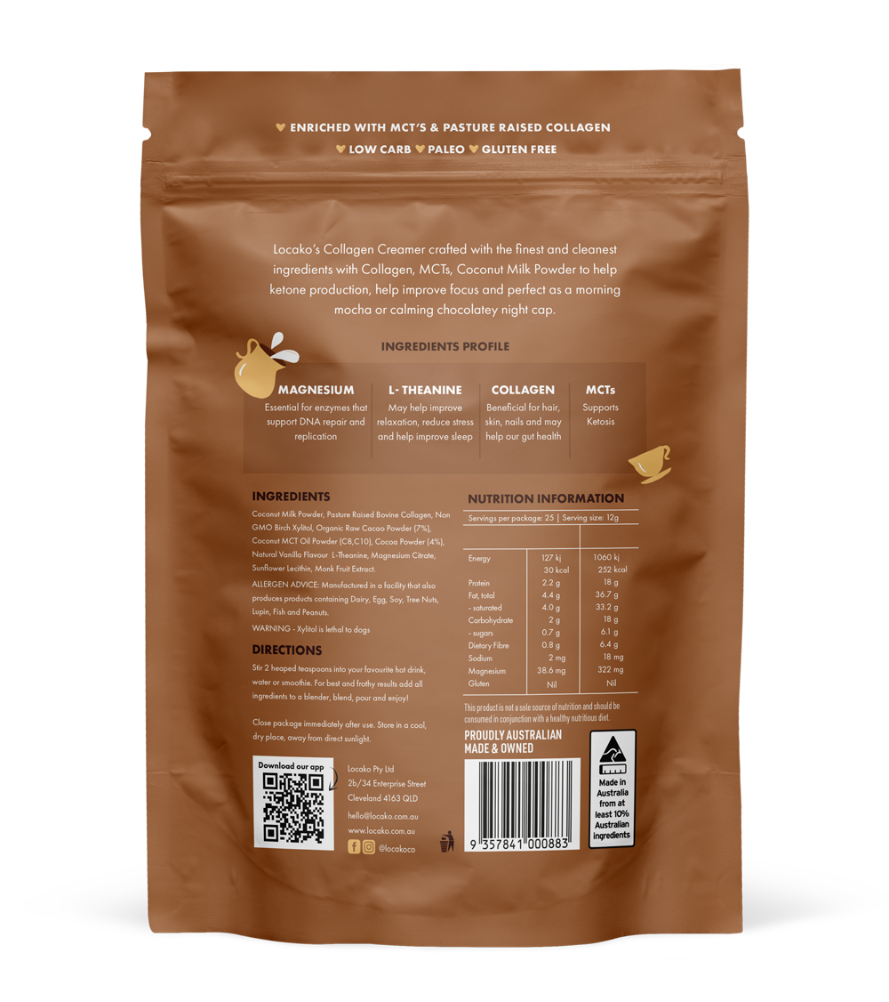 LOCAKO Coffee Creamer Locako Collagen Creamer - Focus - Decadent Chocolate