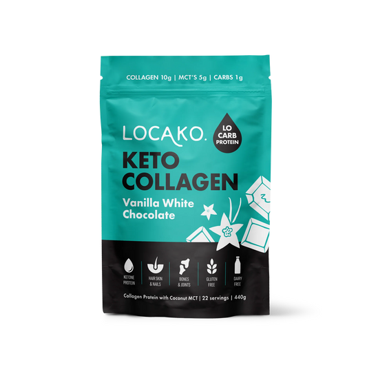 LOCAKO Coffee Creamer Locako Vanilla White Chocolate - Collagen Protein (440g)