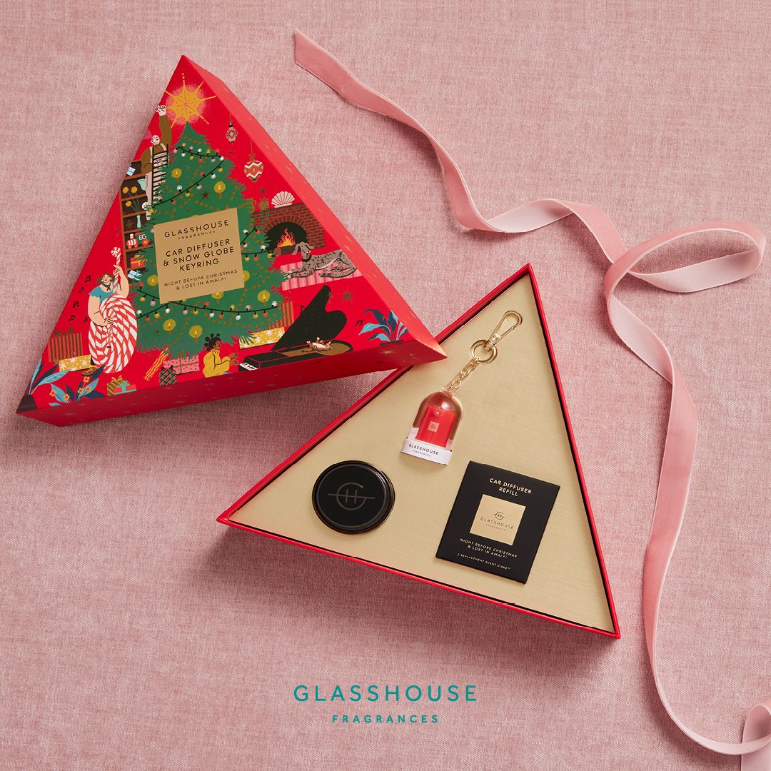 Glasshouse Christmas Gift Set - Car Diffuser Duo And Keyring - Exquisite Laser Clinic 