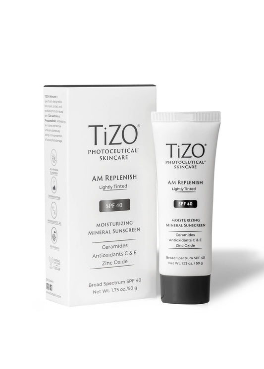 TiZO Sunscreen TiZO AM Replenish Lightly Tinted SPF40