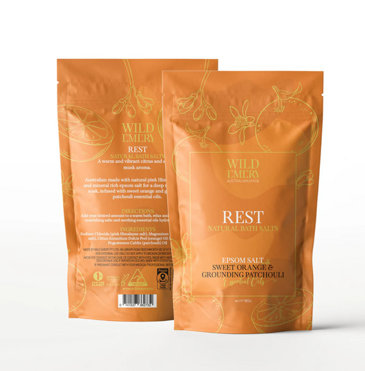 Wild Emery Bath Salts Rest Natural Bath Salts 180g
