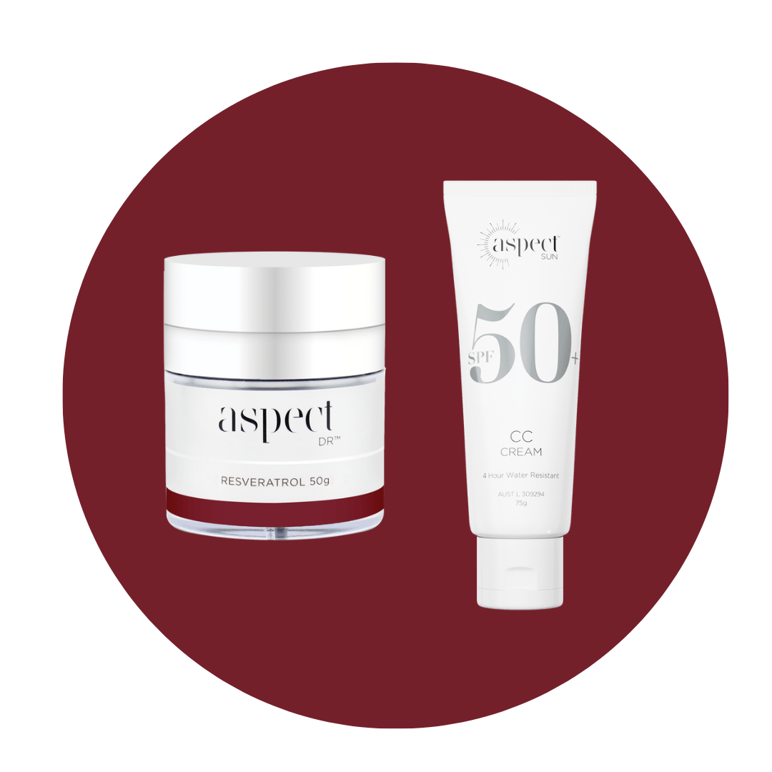 Aspect Dr Resveratrol Moisturiser + Aspect Sun CC Cream - Exquisite Laser Clinic