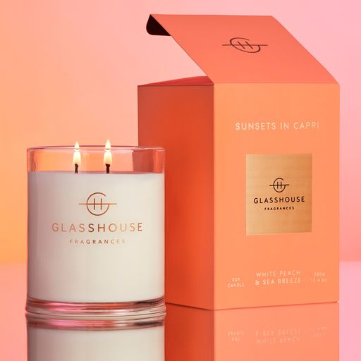 Glasshouse Candle Sunset in Capri - Exquisite Laser Clinic