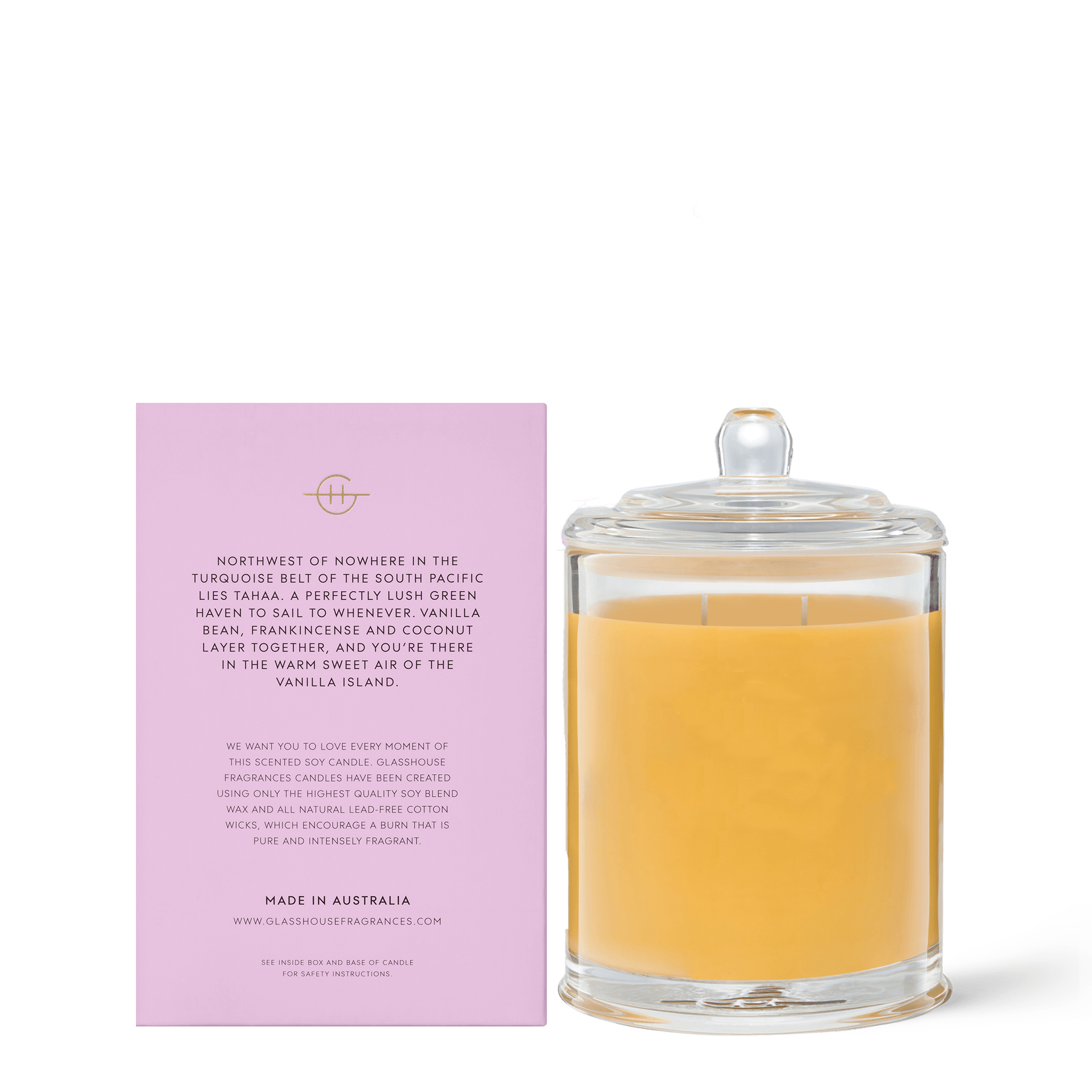 Glasshouse Fragrance Candle Glasshouse Candle A Tahaa Affair (Vanilla & Caramel)