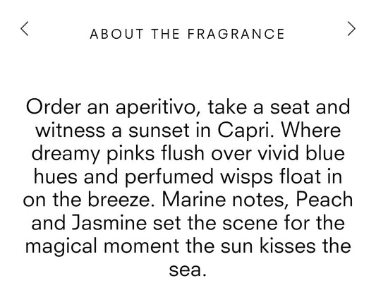 Glasshouse Fragrance candle Glasshouse Candle Sunsets in Capri