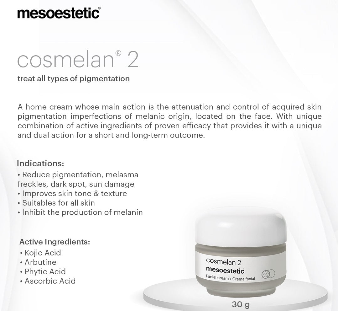 Mesoestetic Cosmelan 2 Home Depigmenting Treatment Cream - Exquisite Laser Clinic